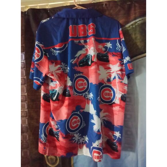 Chicago Cubs Hawaiian Shirt KC Royals Aloha Summer Hot Casual Shirt XL - Picture 2 of 7
